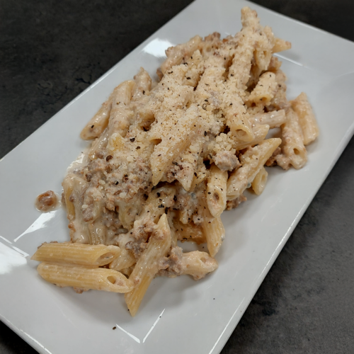 Penne with Sausage and Gorgonzola