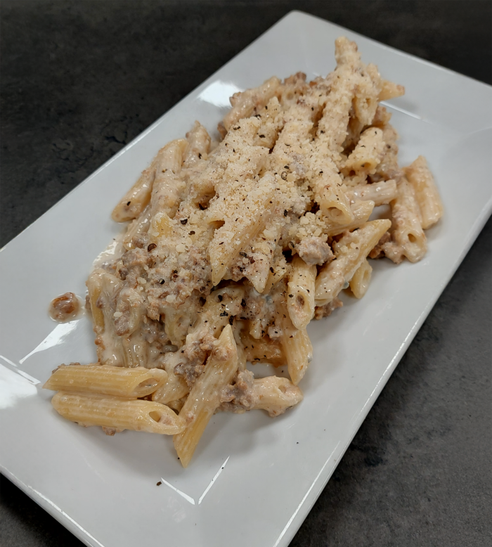 Penne with Sausage and Gorgonzola