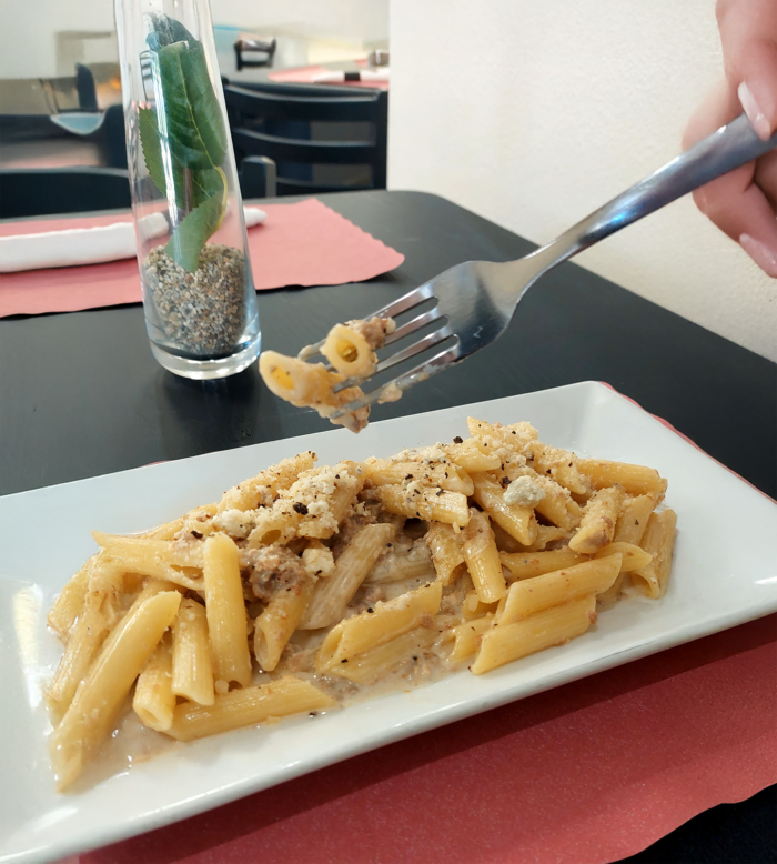 Penne with Sausage and Gorgonzola